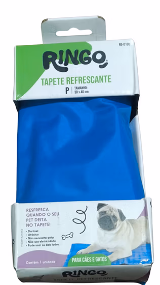 Tapete Refrescante Ringo P 30x40cm – Para Cães e Gatos | Mantém Seu Pet Fresco, Confortável e Protegido | Material Durável, Atóxico e Sem Necessidade de Gelar