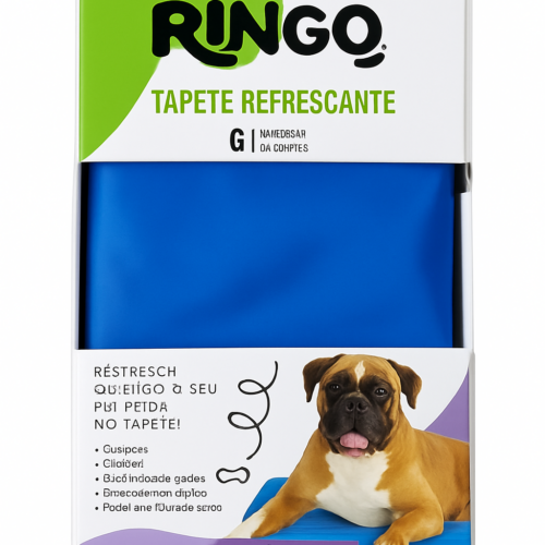 Tapete Refrescante Ringo G 65x50cm – Para Cães e Gatos | Mantém Seu Pet Fresco, Confortável e Protegido | Material Durável, Atóxico e Sem Necessidade de Gelar