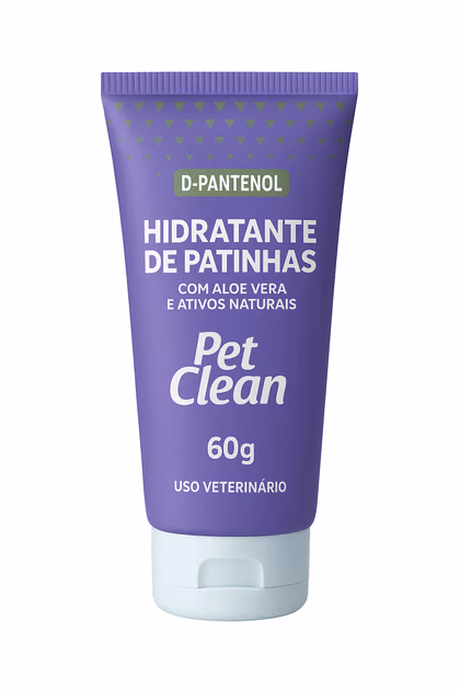 Hidratante de Patinhas Pet Clean 60g com D-Pantenol – Proteção e Hidratação para Cães e Gatos, Uso Veterinário