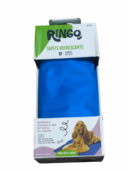 Tapete Refrescante Ringo M 40x50 cm Para Cães e Gatos – Mantém Seu Pet Fresco Sem Gelo, Sem Energia, Durável e Atóxico