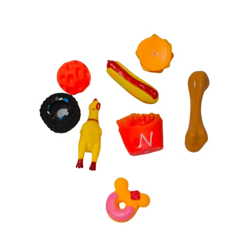 Kit de 6 Brinquedos para Cachorros e Gatos Mordedores Interativos